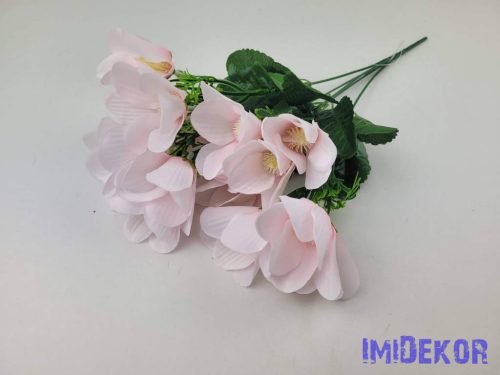 Anemóna 5 ágú selyem csokor 39cm - Rózsaszín