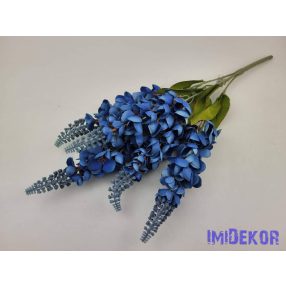 Szarkaláb 5 ágú selyem csokor 55cm - Kék