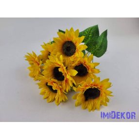 Napraforgó 7 ágú selyemvirág csokor 38 cm