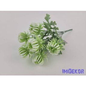 Bogáncs 7 ágú műzöld csokor 32 cm - Fehér