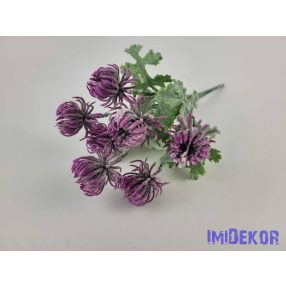 Bogáncs 7 ágú műzöld csokor 32 cm - Lila