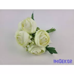 Boglárka 7 szálas kötegelt csokor 26 cm - Krém