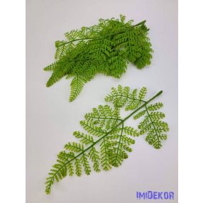   Páfrány gumis hatású mű díszítő levél 23 cm - Világos Zöld
