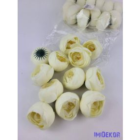 Boglárka fej selyemvirág fej 6 cm - Krém