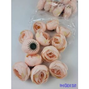 Boglárka fej selyemvirág fej 6 cm - Halvány Barack