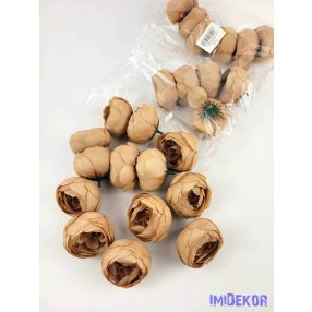 Boglárka selyemvirág fej 6 cm - Karamell 951