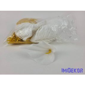 Kála selyemvirág fej 10 cm - Fehér