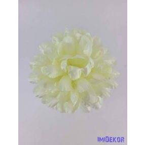 Krizantém szatén virágfej D10cm - Krém
