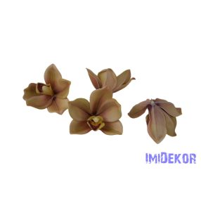 Polifoam orchidea fej 9,5cm - Antik Sárga