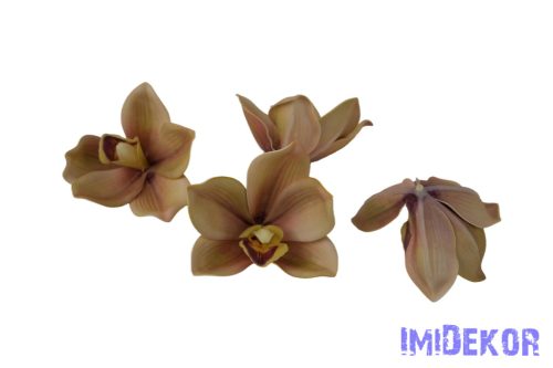 Polifoam orchidea fej 9,5cm - Antik Sárga