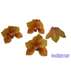 Polifoam orchidea fej 9,5cm - Sárga
