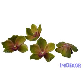 Polifoam orchidea fej 9,5cm - Zöld