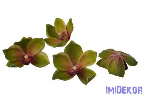 Polifoam orchidea fej 9,5cm - Zöld