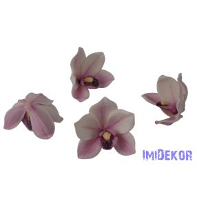Polifoam orchidea fej 9,5cm - Krém-Rózsaszín