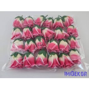Bimbós rózsa selyemvirág fej M5,5 cm - Cirmos Pink