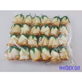 Bimbós rózsa selyemvirág fej M5,5 cm - Cirmos Barack