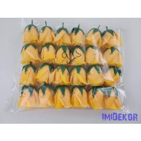 Bimbós rózsa selyemvirág fej M5,5 cm - Barack