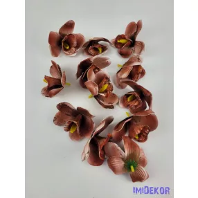 Orchidea polifoam fej 10 cm - Sötét