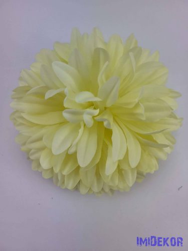 Krizantém selyemvirág fej 16 cm - Krém