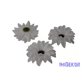 Dália selyemvirág fej D11-12cm - Fehér