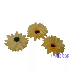 Dália selyemvirág fej D11-12cm - Vaj