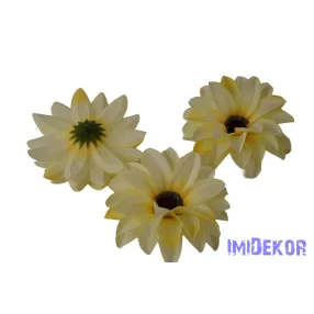 Dália selyemvirág fej D11-12cm - Krém-Barack