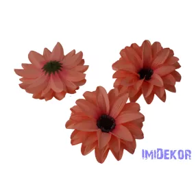 Dália selyemvirág fej D11-12cm - Korall