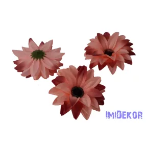   Dália selyemvirág fej D11-12cm - Fáradt Rózsaszín Átmenetes