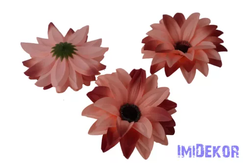 Dália selyemvirág fej D11-12cm - Fáradt Rózsaszín Átmenetes