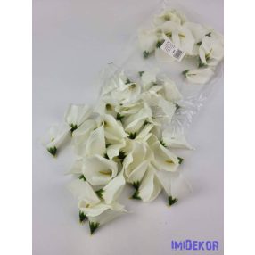 Kála selyemvirág fej 6,5 cm - Krém