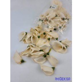 Kála selyemvirág fej 6,5 cm - Púder