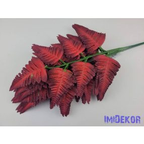 Páfrány levél 57 cm - Vörös