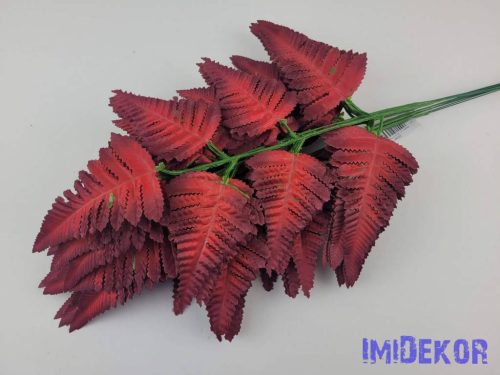 Páfrány levél 57 cm - Vörös