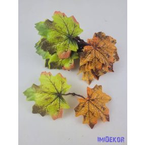 Őszi levélpár 17x9cm - Zöldes Őszi-Narancs