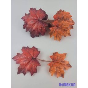 Őszi levélpár 17x9cm - Vörös-Narancs