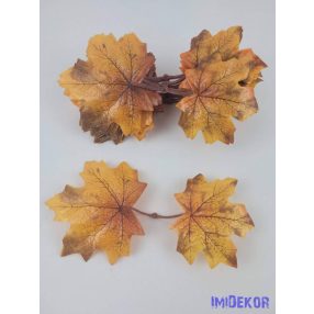 Őszi levélpár 17x9cm - Sárga-Barna