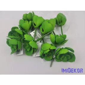 Kövirózsa bimbós gumis pozsgás 9 cm - Zöld