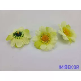 Margaréta selyemvirág fej 7 cm - Halvány Zöld