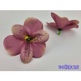 Alsztromélia selyemvirág fej 8 cm - Mályva