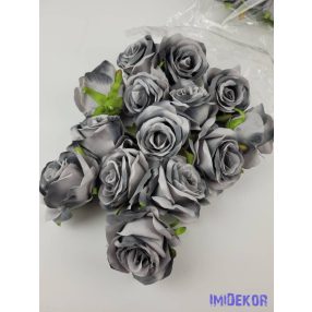 Rózsa selyemvirág fej 6 cm - Márványos 701