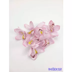 Orchidea selyemvirág fej 9 cm - Halvány mályva