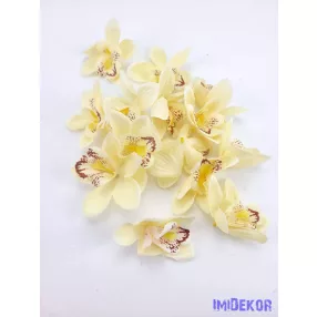 Orchidea selyemvirág fej 9 cm - Vaj
