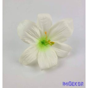 Liliom selyemvirág fej 13 cm - Krémes Zöld