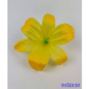 Liliom selyemvirág fej 13 cm - Napsárga