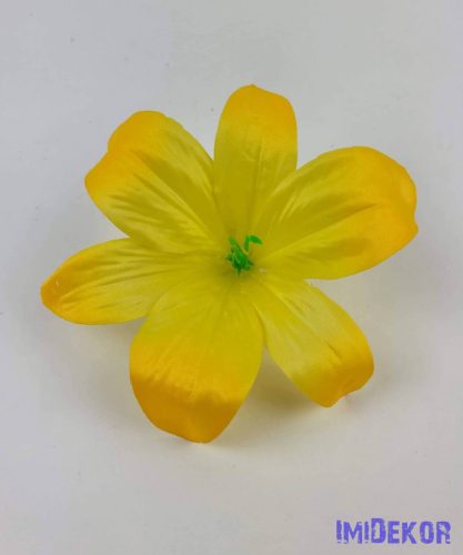 Liliom selyemvirág fej 13 cm - Napsárga