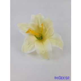 Liliom selyemvirág fej 11 cm - Vaj