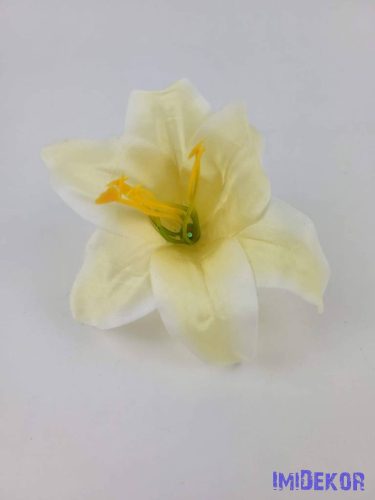Liliom selyemvirág fej 11 cm - Vaj
