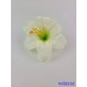 Liliom selyemvirág fej 11 cm - Krém