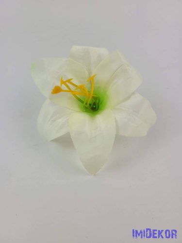 Liliom selyemvirág fej 11 cm - Krém