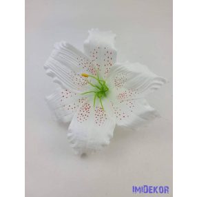 Liliom selyemvirág fej D16cm - Fehér
